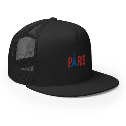 Casquette Trucker, Supporter "Paris" brodé + Tour Eiffel brodée