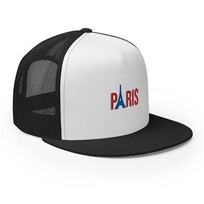 Casquette Trucker, Supporter "Paris" brodé + Tour Eiffel brodée