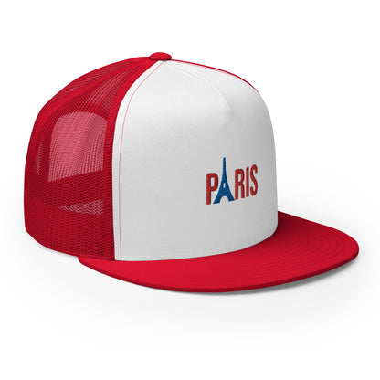 Casquette Trucker, Supporter "Paris" brodé + Tour Eiffel brodée