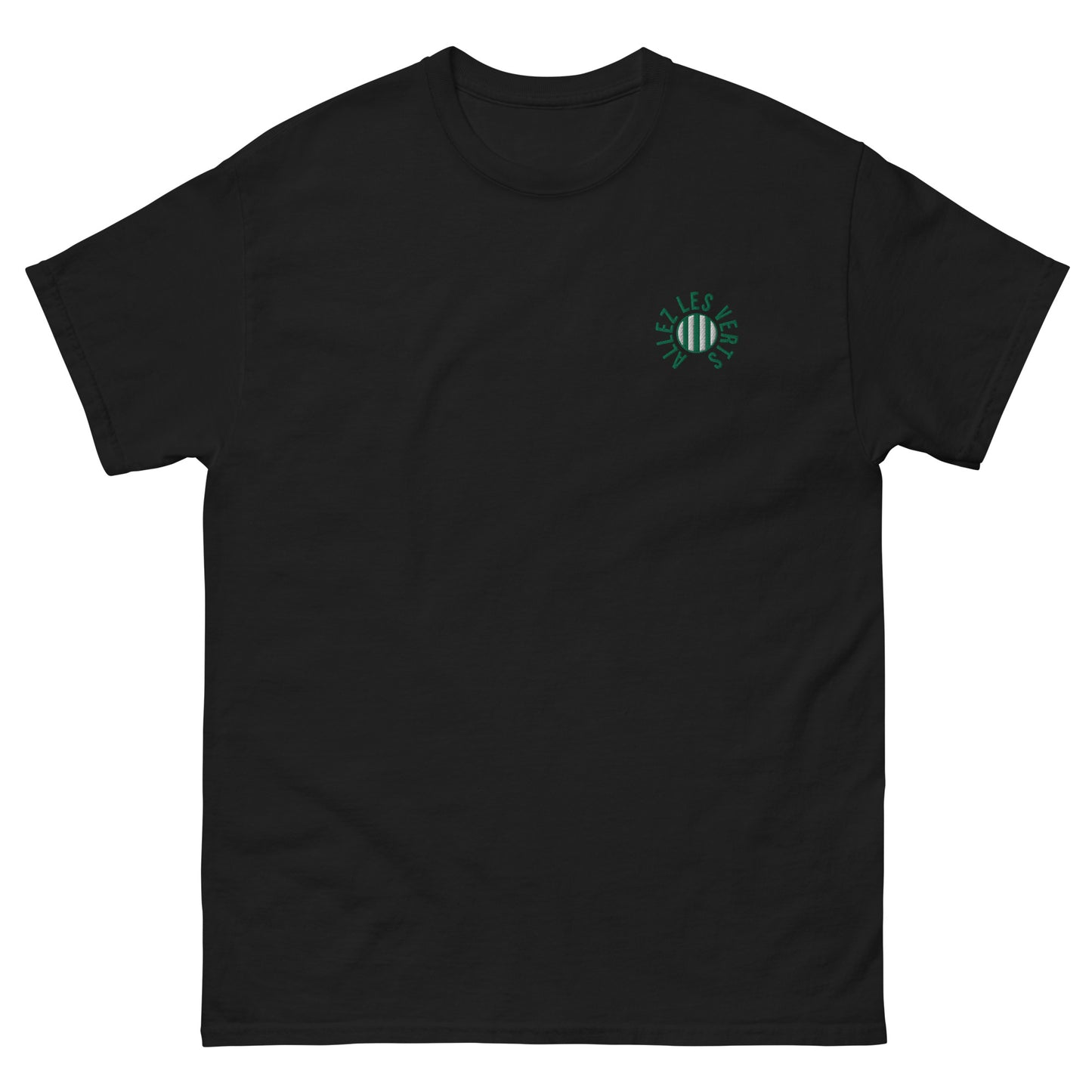 T-shirt Saint-Etienne "ALLEZ LES VERTS" brodé, supporter stéphanois