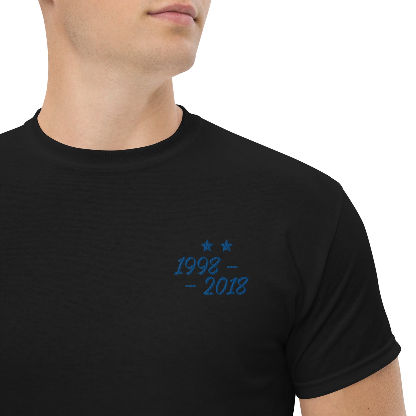 T-shirt Equipe de France, Deux étoiles 1998-2018, broderie