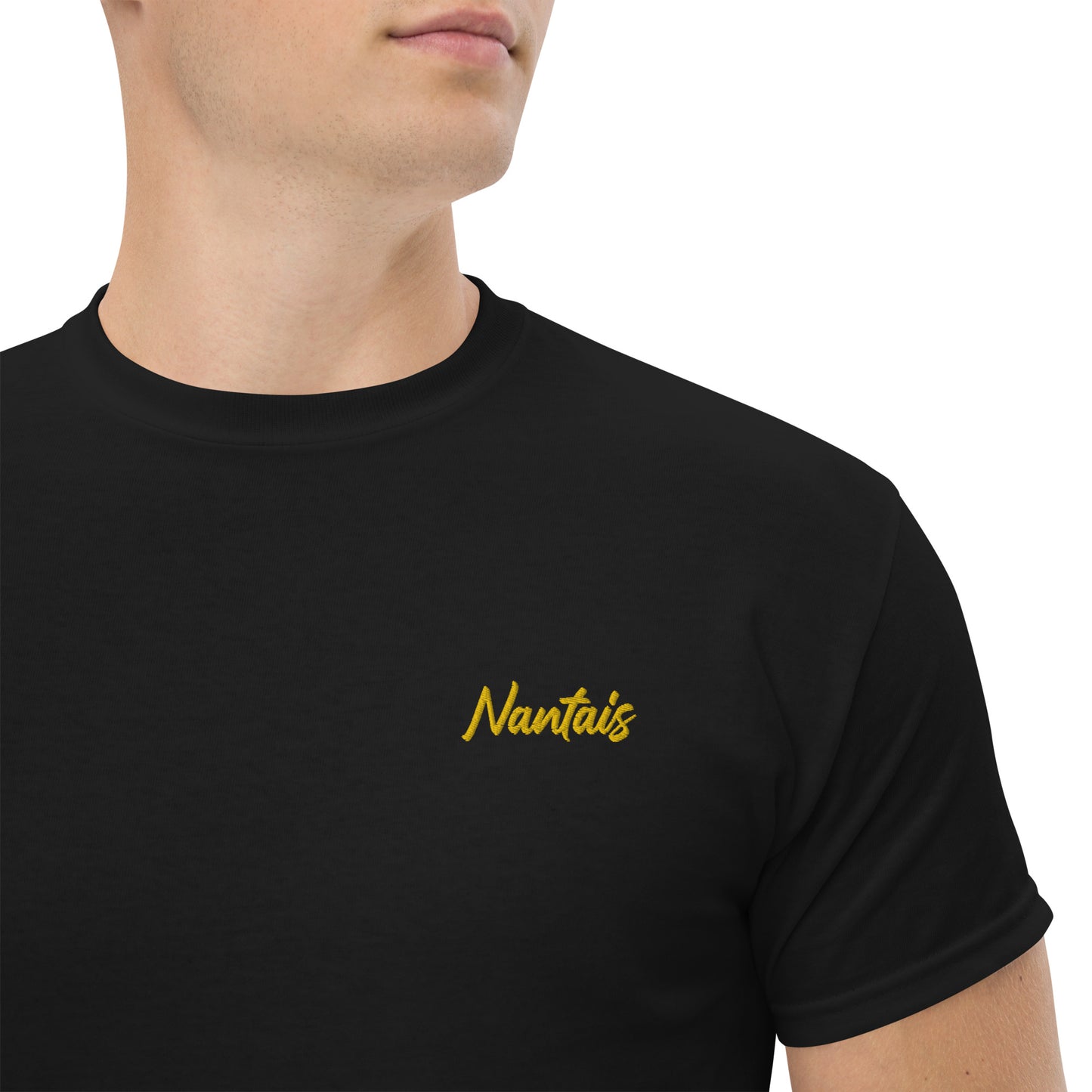 T-shirt "Nantais" jaune brodé, supporter Nantes