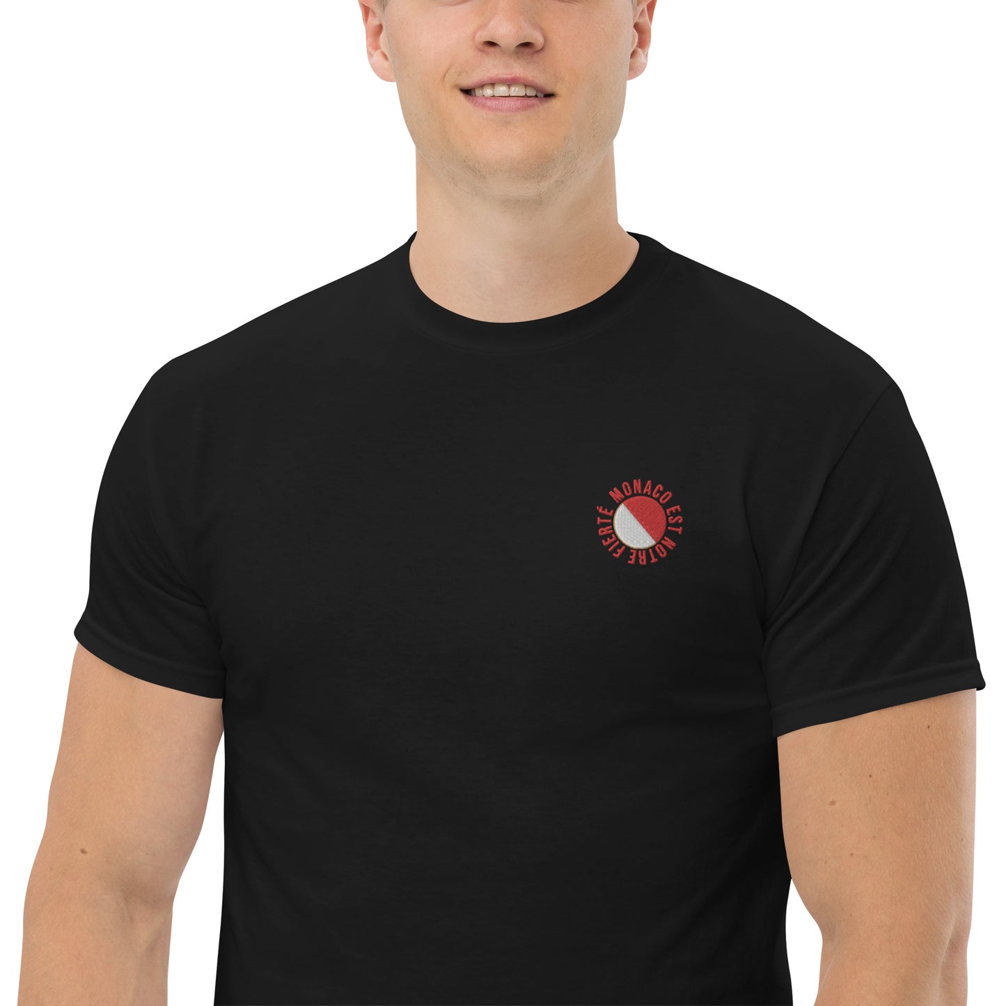 T-shirt "Monaco est notre fierté" brodé, supporter Monaco