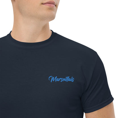 T-shirt Supporter Marseille, "Marseillais" brodé