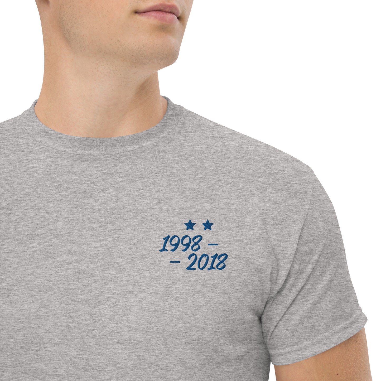 T-shirt Equipe de France, Deux étoiles 1998-2018, broderie