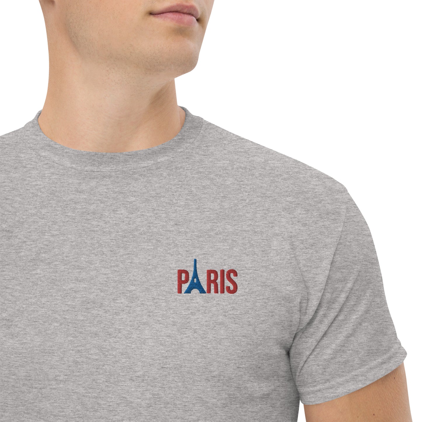 T-shirt "Paris" & Tour Eiffel brodés, supporter Parisien