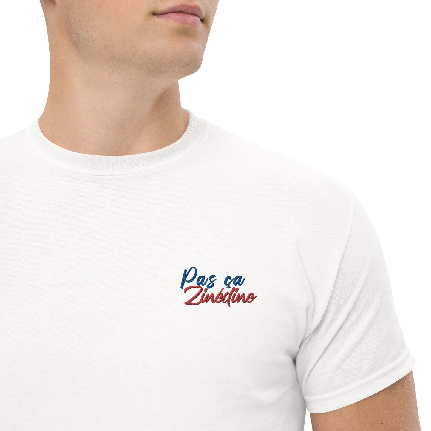 T-shirt Equipe de France, "Pas ça Zinédine" brodé