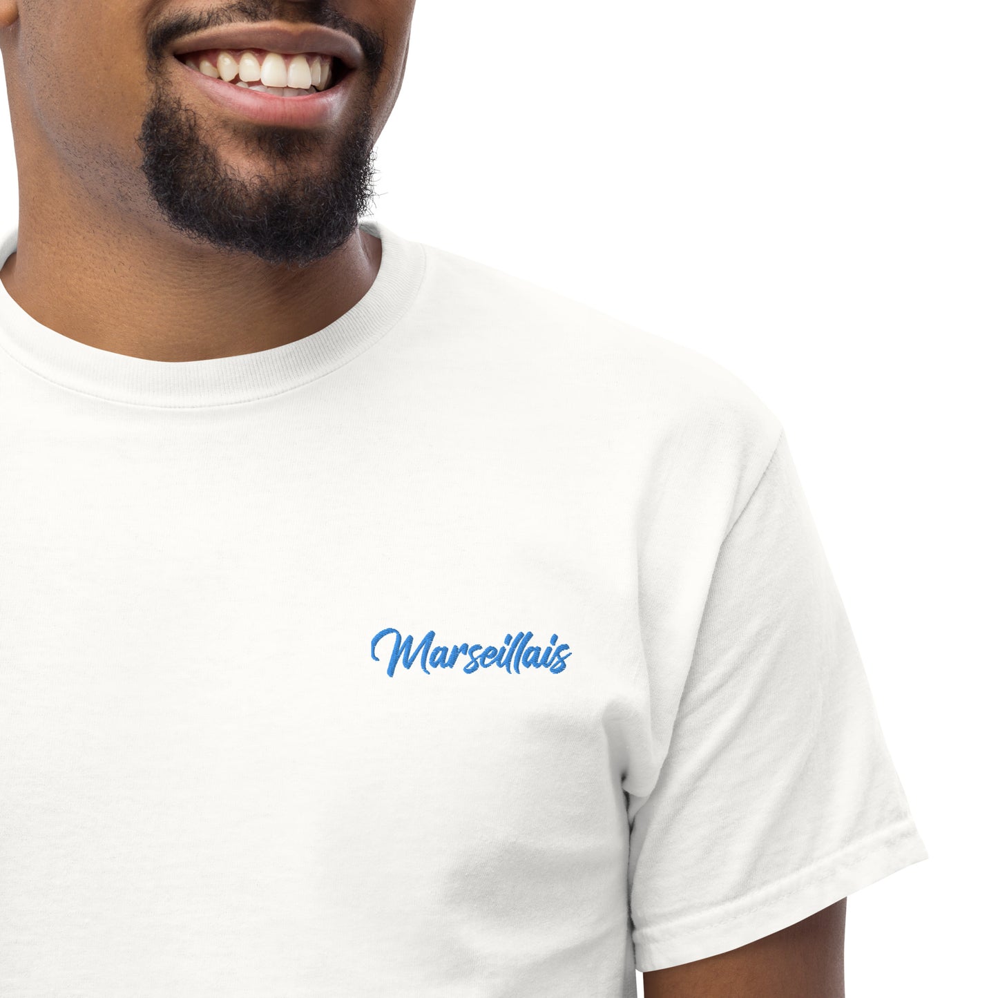 T-shirt Supporter Marseille, "Marseillais" brodé