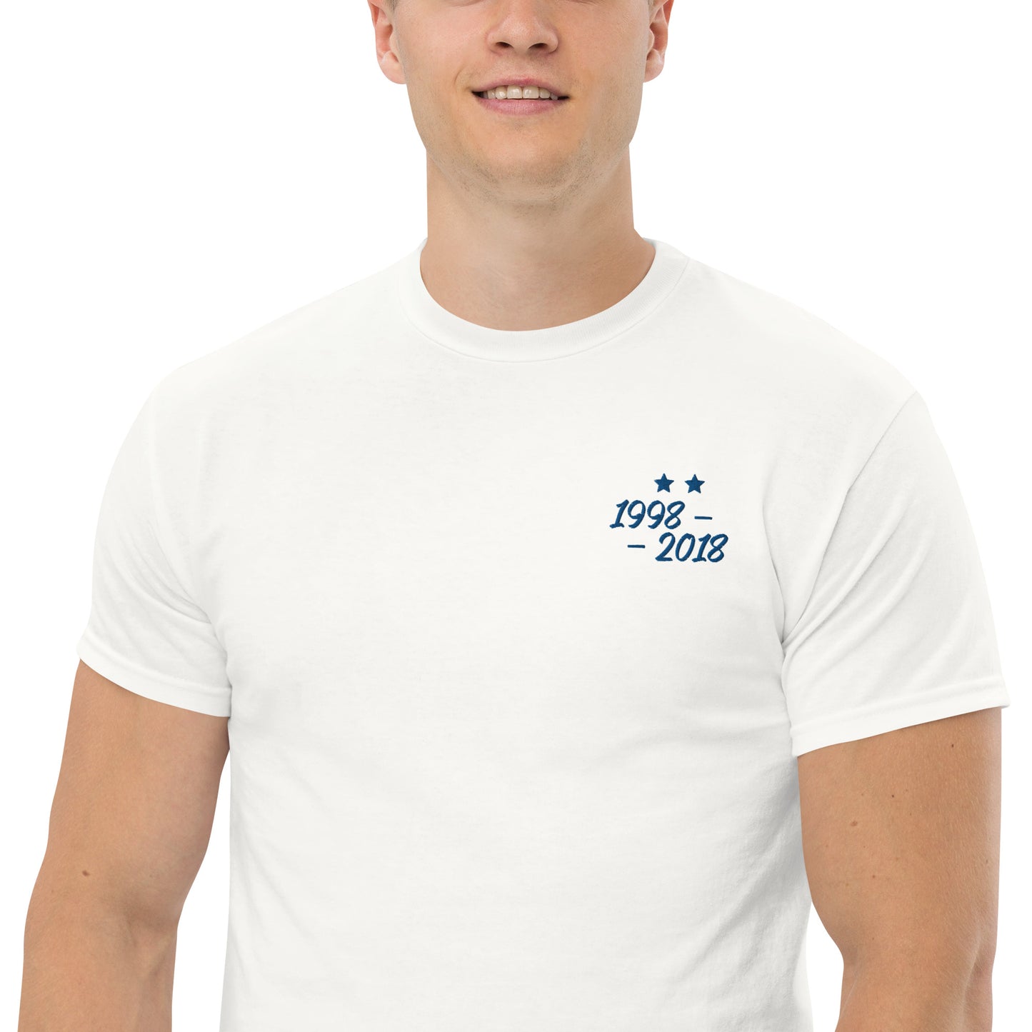 T-shirt Equipe de France, Deux étoiles 1998-2018, broderie