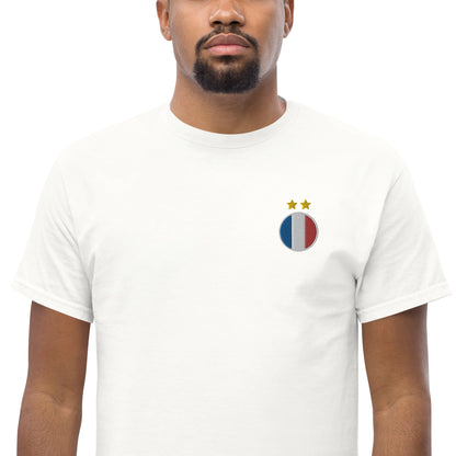 T-shirt Equipe de France Drapeau + 2 étoiles