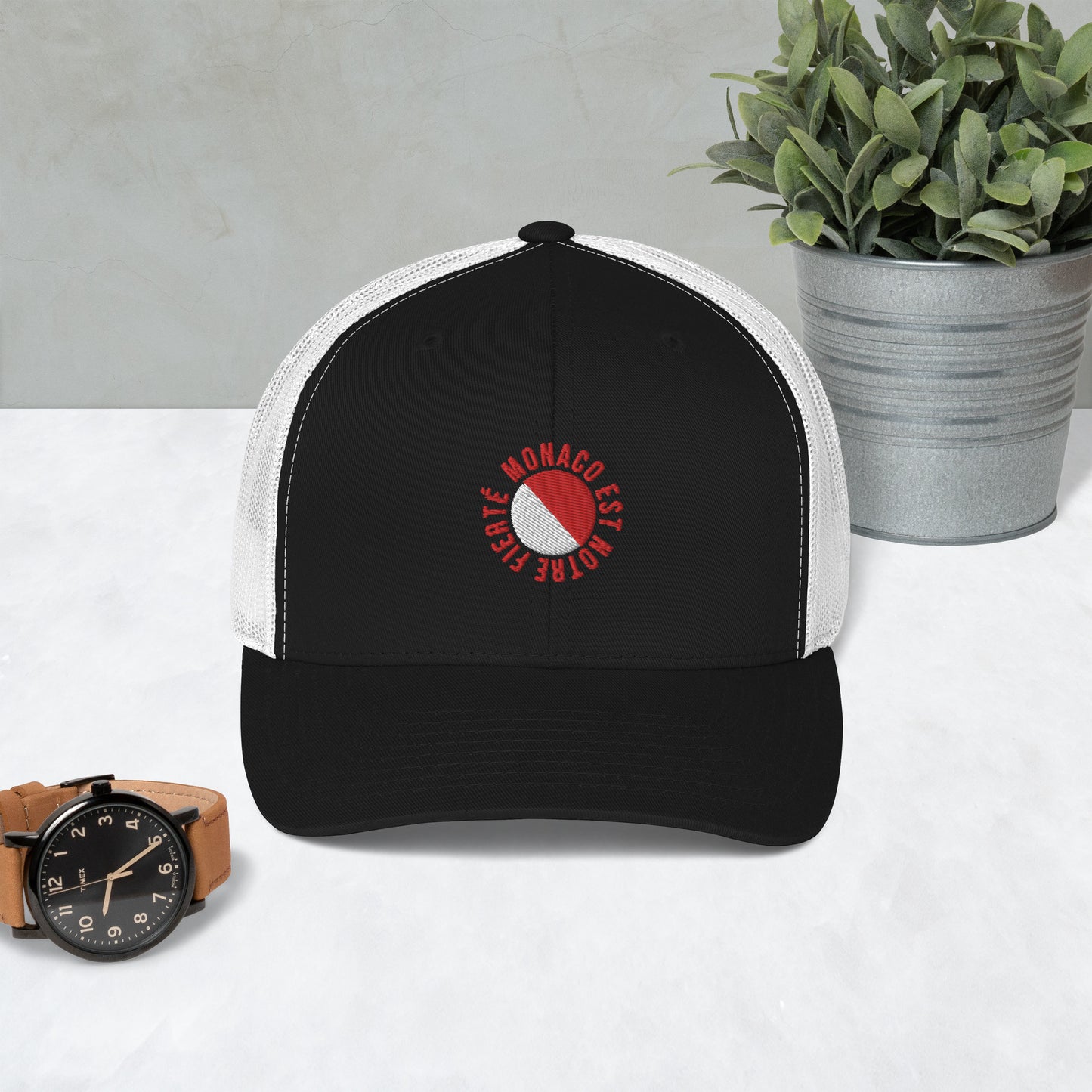 Casquette Trucker, "Monaco est notre fierté" brodé, supporter Monaco