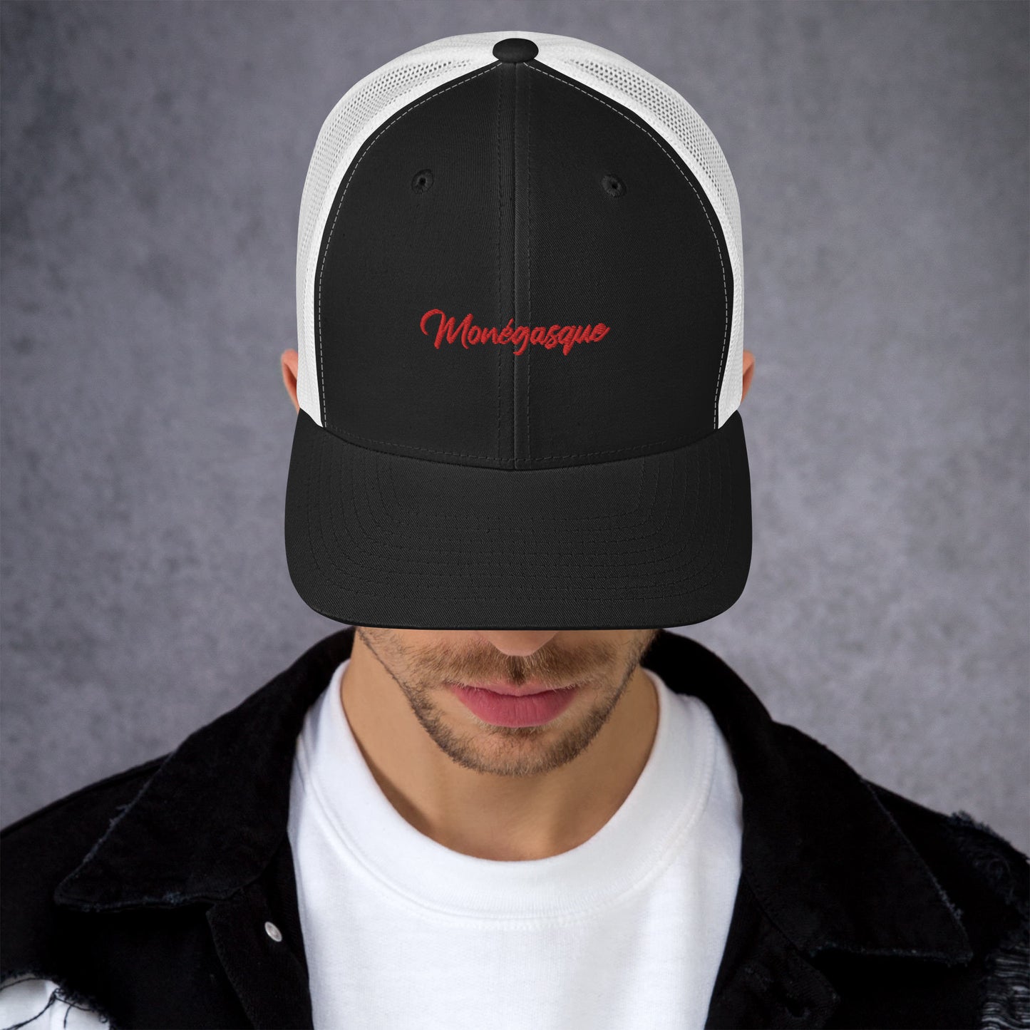 Casquette Trucker Monaco, supporter "Monégasque" brodé