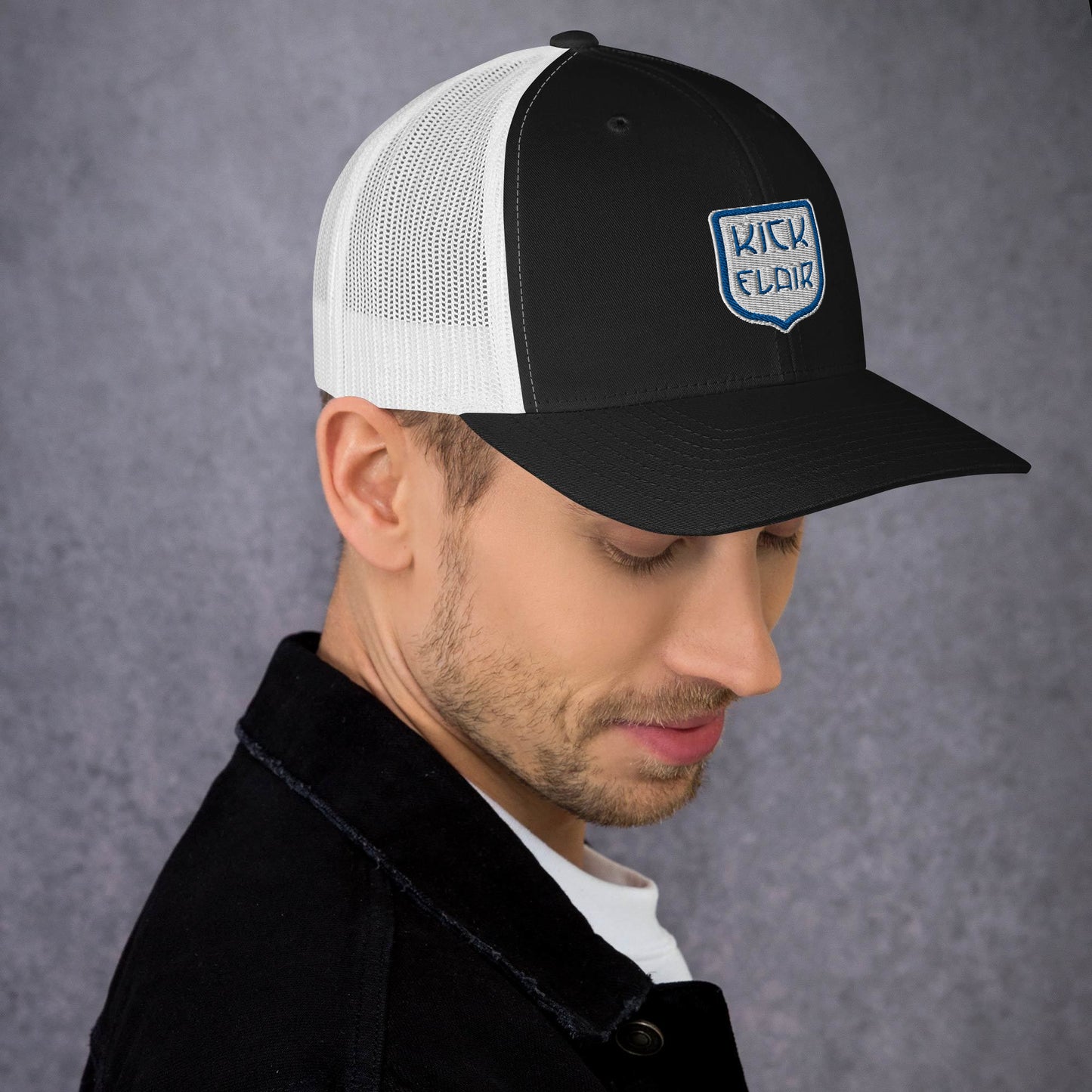 Casquette Trucker Kick Flair Officiel, Logo brodé