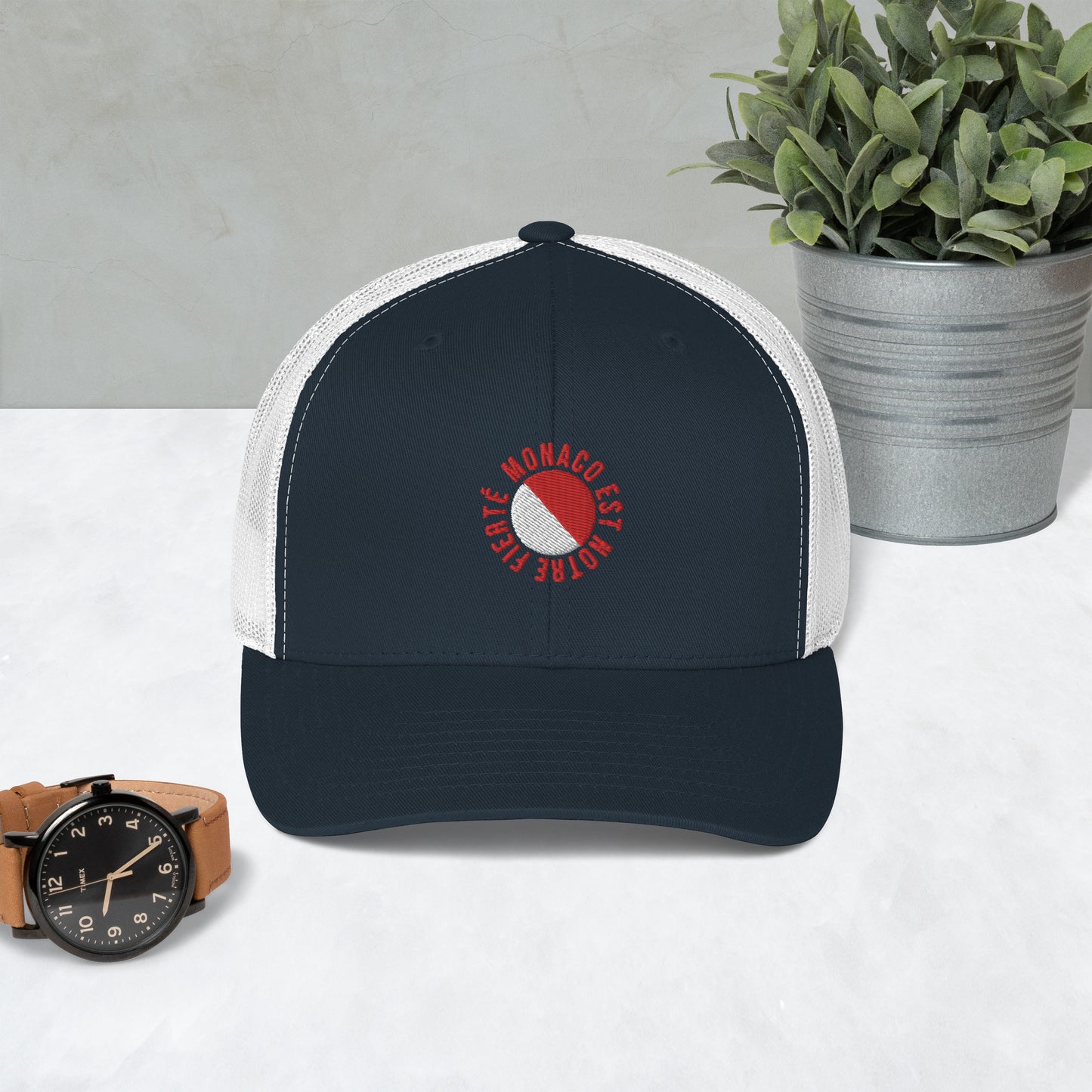 Casquette Trucker, "Monaco est notre fierté" brodé, supporter Monaco