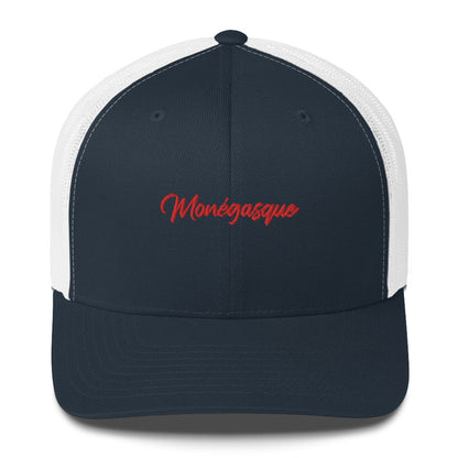 Casquette Trucker Monaco, supporter "Monégasque" brodé