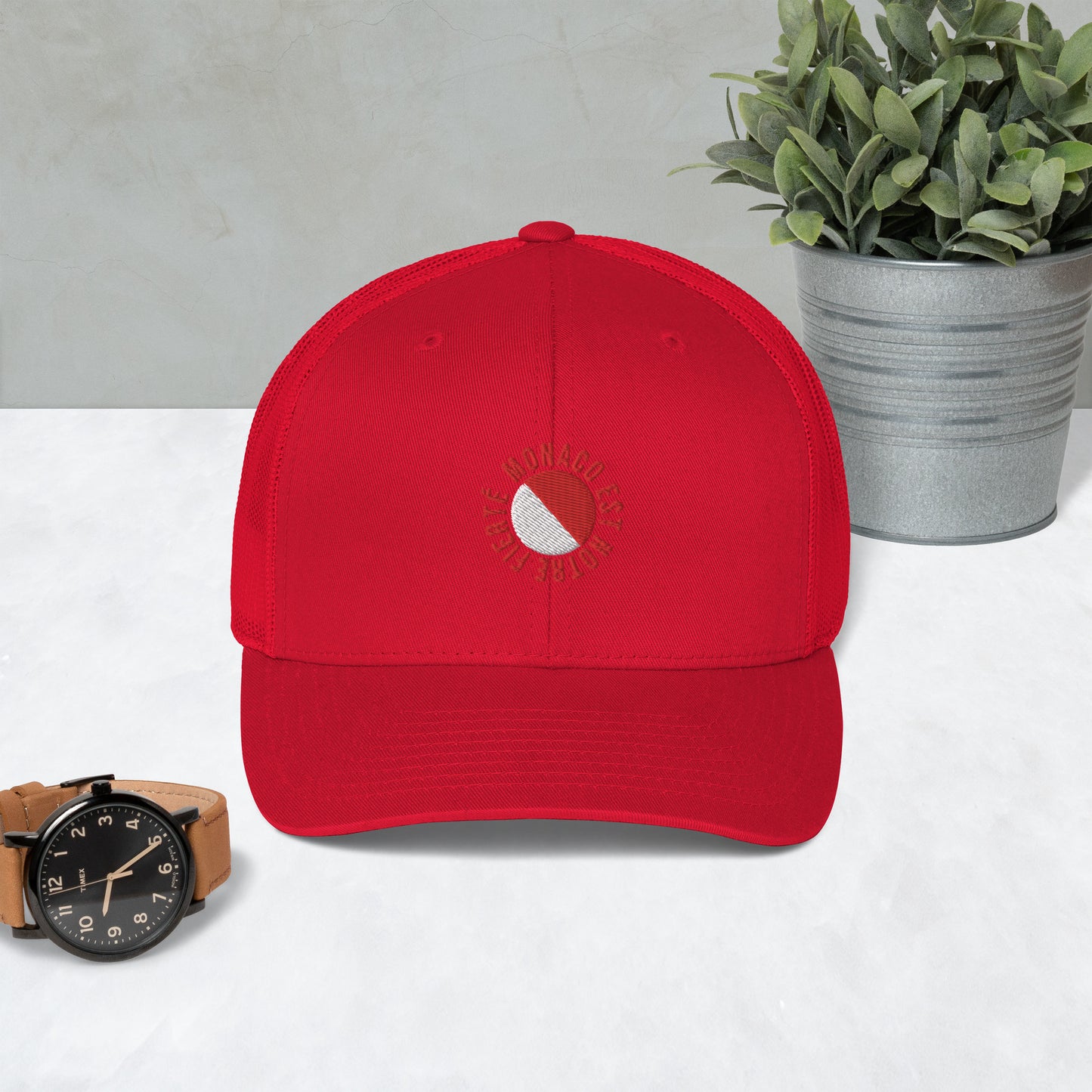 Casquette Trucker, "Monaco est notre fierté" brodé, supporter Monaco