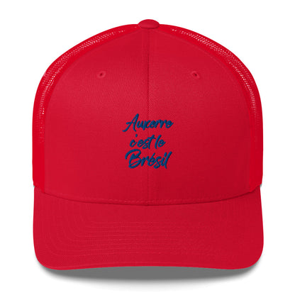 Casquette Trucker, "Auxerre c'est le Brésil" brodé