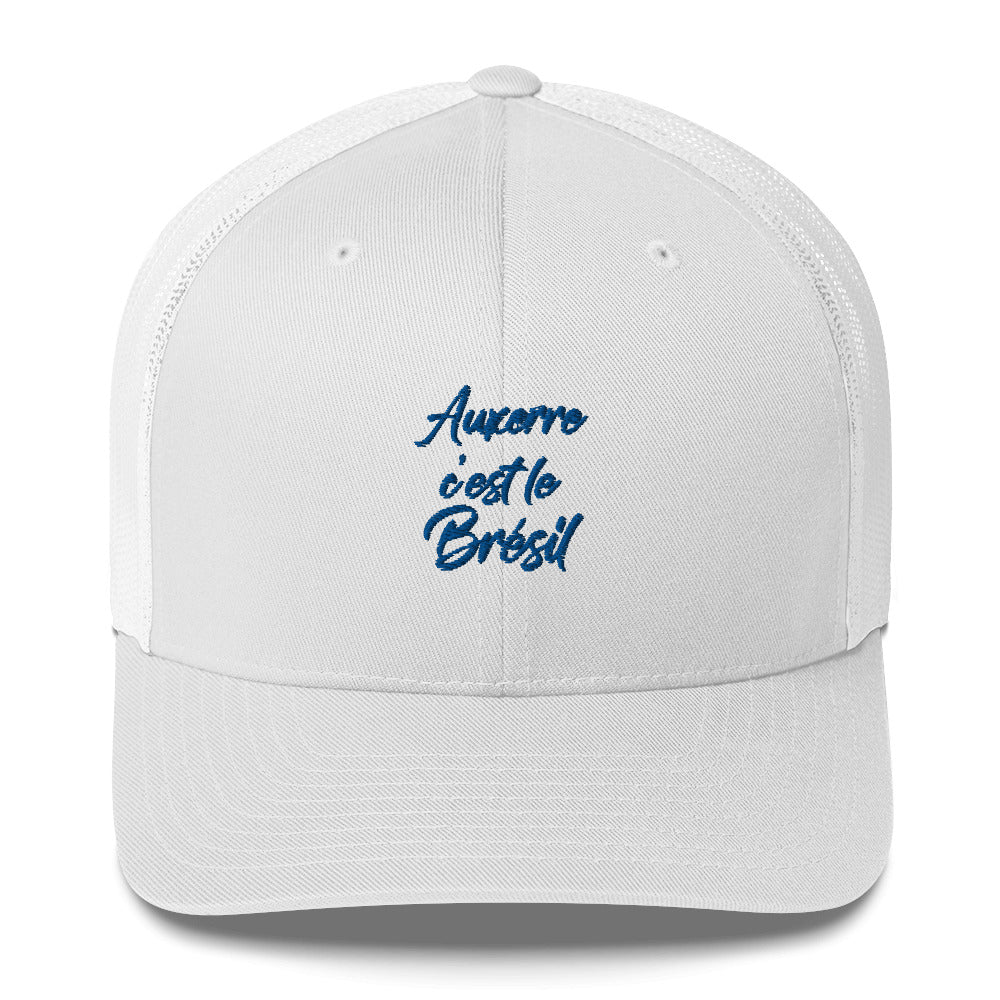 Casquette Trucker, "Auxerre c'est le Brésil" brodé