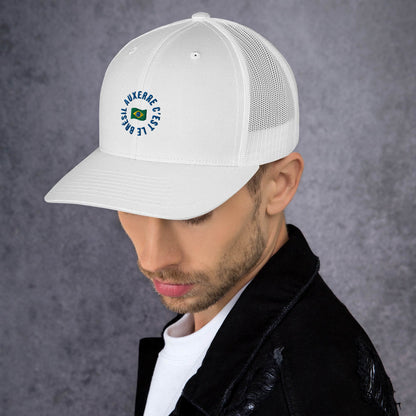 Casquette Trucker "Auxerre c'est le Brésil" + Drapeau Brésil, broderie