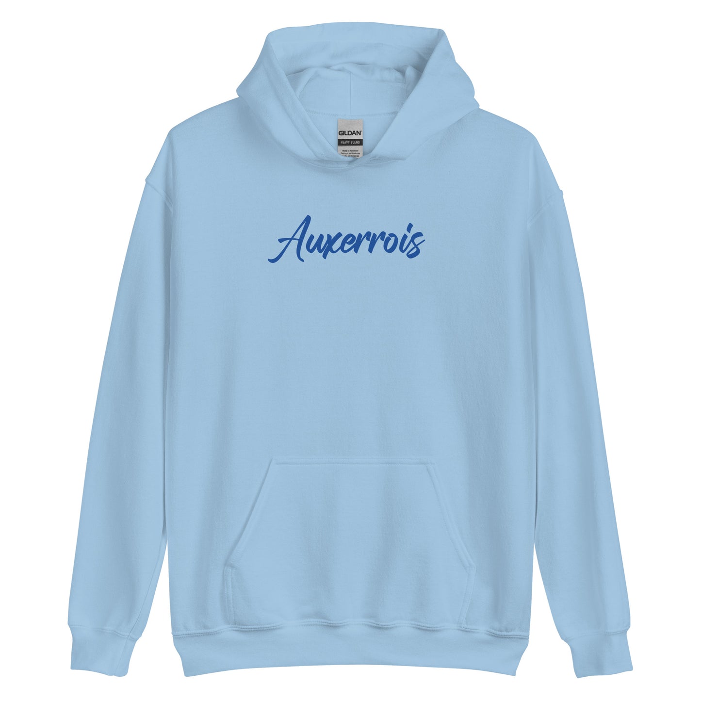 Sweat à capuche "AUXERROIS" imprimé bleu, supporter Auxerre