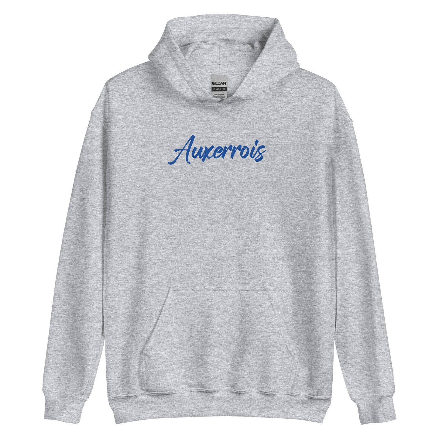 Sweat à capuche "AUXERROIS" imprimé bleu, supporter Auxerre